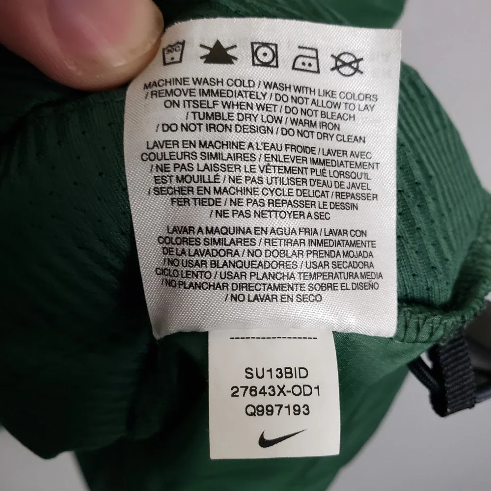 Nike Oregon Ducks 1/4 Zip Warm Up‎ Jackey Green Game Day Colligate Men's XL